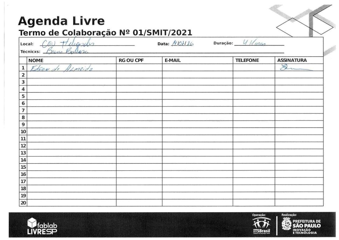 Frequentadores da Agenda Livre.